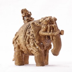 Krishna On Carved Elephant