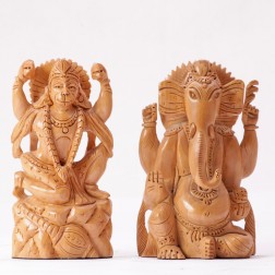 Wodden Hanuman & Ganesha