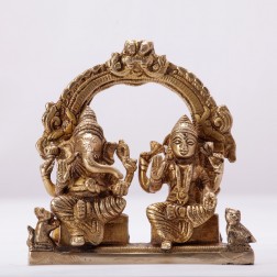 Sitting Ganesha And Laxmi